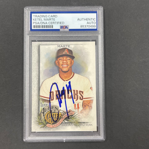 2022 Topps Allen and Ginter #92 Ketel Marte Signed Card PSA/DNA Autographed Arizona Diamondbacks