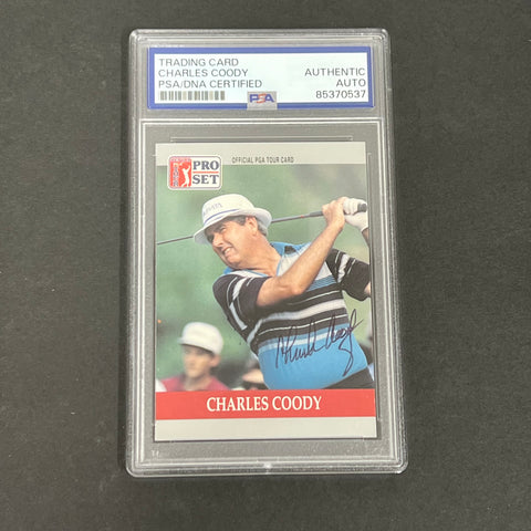 1990 PGA Tour Pro Set #83 Charles Coody Signed Card PSA/DNA Autographed Slabbed