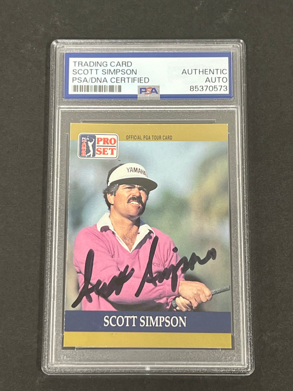 1980 Pro Set #12 Scott Simpson Signed Card PSA/DNA Slabbed AUTO Golf