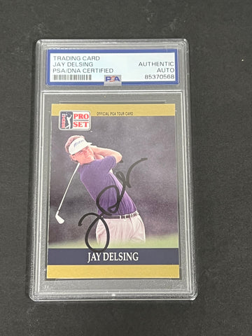 1990 PGA Tour Pro Set #46 Jay Delsing Signed Card PSA/DNA Autographed Slabbed Golf