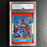 1986 Fleer #27/132 Joe Dumars Signed Card AUTO 10 PSA Slabbed Pistons