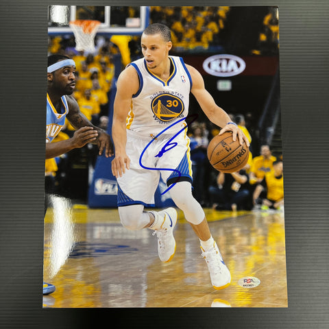 Stephen Curry signed 11x14 photo PSA/DNA Golden State Warriors Autographed