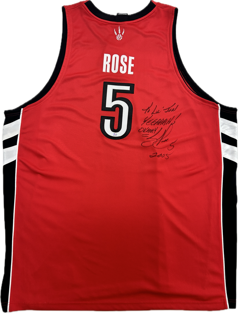 Jalen Rose Signed jersey PSA DNA Toronto Raptors Autographed Golden State Memorabilia