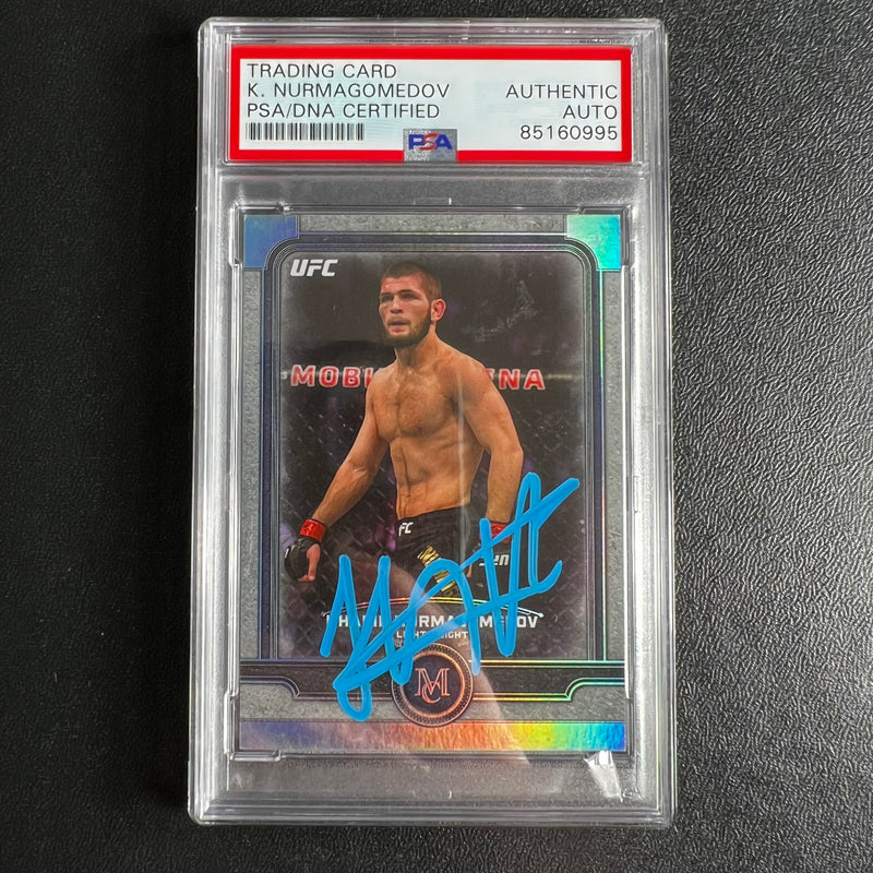2019 UFC Topps Museum #15 Khabib Nurmagomedov Signed Card AUTO PSA Slabbed