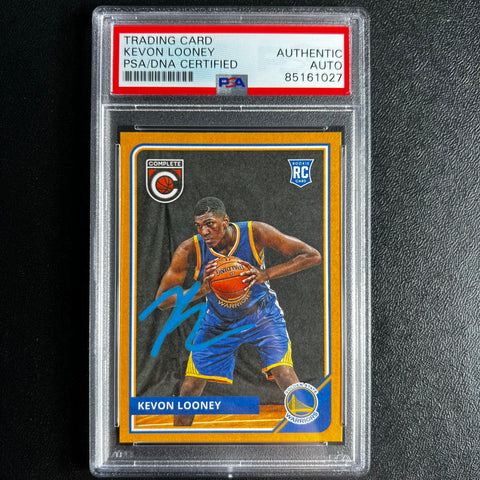 2015-16 Panini Complete #302 Kevon Looney Signed Card AUTO PSA Slabbed RC Warriors