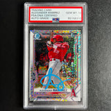 2021 Bowman Chrome #BCP-145 Alexander Ramirez Signed Card Spotted Color Auto 10 PSA Slabbed Angels