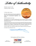 Tim Duncan Tony Parker signed Basketball PSA/DNA Spurs autographed