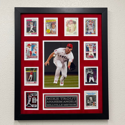Mike Trout 10-Card Custom Display Frame Anaheim Angels
