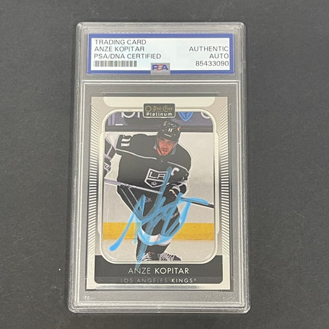 2022-23 O Pee Chee #197 Anze Kopitar Signed Card AUTO PSA/DNA slabbed Kings