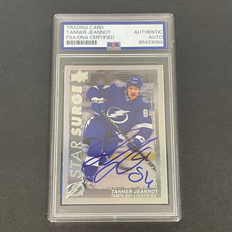 2022-23 Upper Deck #SS-1 Tanner Jeannot Signed Card PSA Slabbed AUTO Tampa Bay Lightning