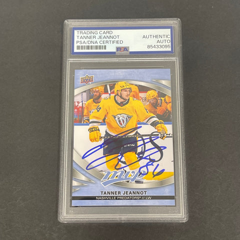 2023-24 Upper Deck #213 Tanner Jeannot Signed Card PSA Slabbed AUTO Nashville Predators