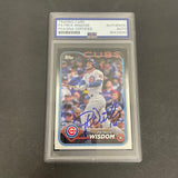 2024 Topps #328 Patrick Wisdom Signed Card AUTO PSA Slabbed Cubs