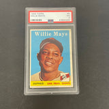 1958 Topps #5 Willie Mays Card PSA/DNA VG 3 Slabbed Giants