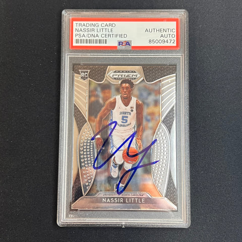 2019 Panini Prizm Draft Picks #90 NASSIR LITTLE Signed Rookie Card AUTO PSA Slabbed RC