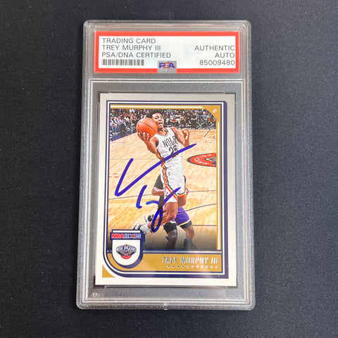 2023-2024 Panini Hoops #149 Trey Murphy III Signed Card Auto PSA Slabbed RC Pelicans