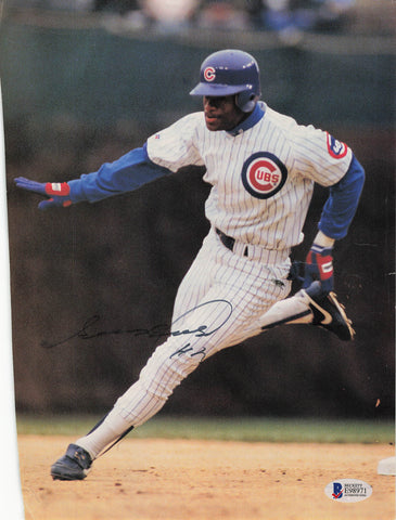 Sammy Sosa signed 8x10 photo Beckett Chicago Cubs Autographed