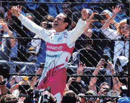 Helio Castroneves signed 8x10 photo PSA/DNA Autographed Nascar