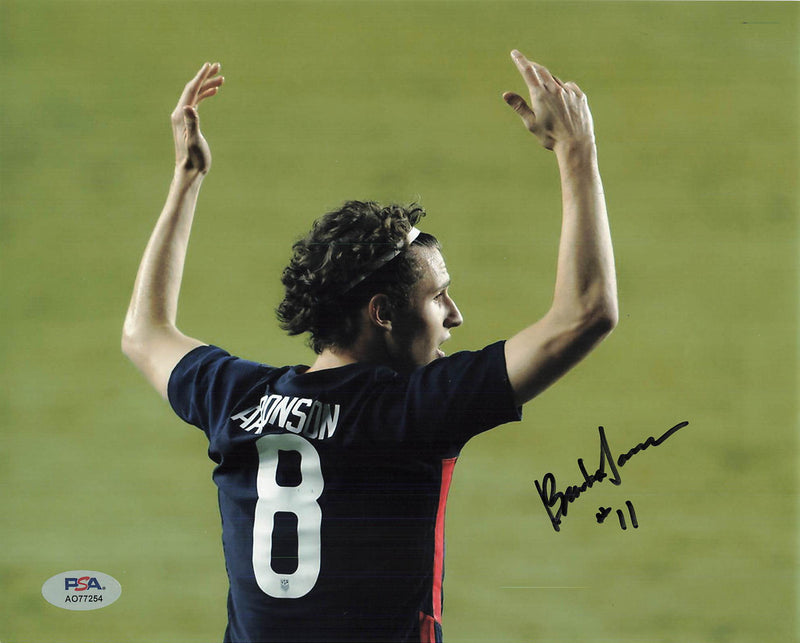 Brenden Aaronson signed 8x10 photo PSA Team USA