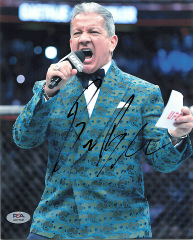 Bruce Buffer Signed 8x10 photo PSA UFC Announcer Autographed