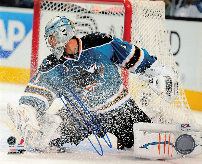 Thomas Greiss signed 8x10 AUTO PSA Slabbed Sharks