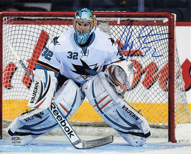 Alex Stalock signed 8x10 photo PSA/DNA San Jose Sharks Autographed
