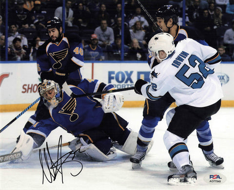 Matt Irwin signed 8x10 photo PSA/DNA Autographed San Jose Sharks