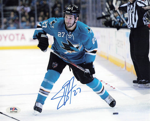 Scott Hannan signed 8x10 photo PSA/DNA San Jose Sharks Autographed