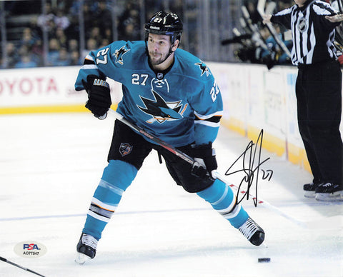 Scott Hannan signed 8x10 photo PSA/DNA San Jose Sharks Autographed