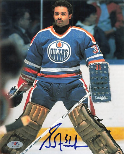 Grant Fuhr signed 8x10 photo PSA/DNA Edmonton Oilers Autographed