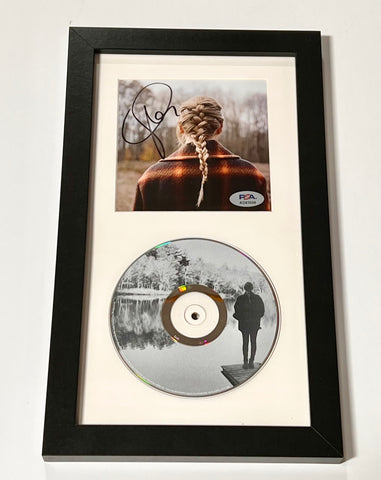 Taylor Swift Signed CD Cover Framed PSA/DNA Evermore Autographed