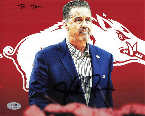 John Calipari Signed 8x10 Photo PSA/DNA Arkansas Razorbacks Autographed