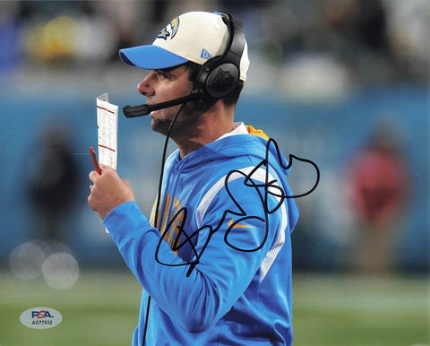 Brandon Staley signed 8x10 photo PSA/DNA LA Chargers Autographed