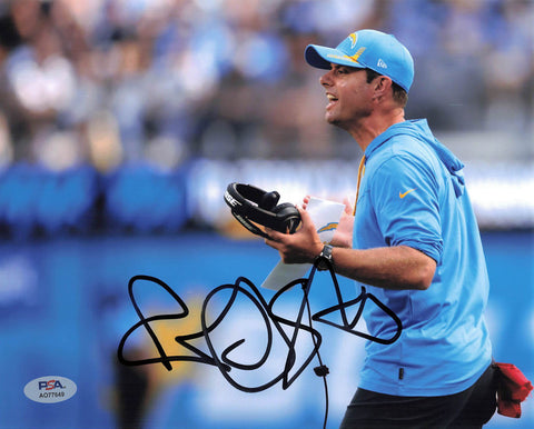 Brandon Staley signed 8x10 photo PSA/DNA LA Chargers Autographed