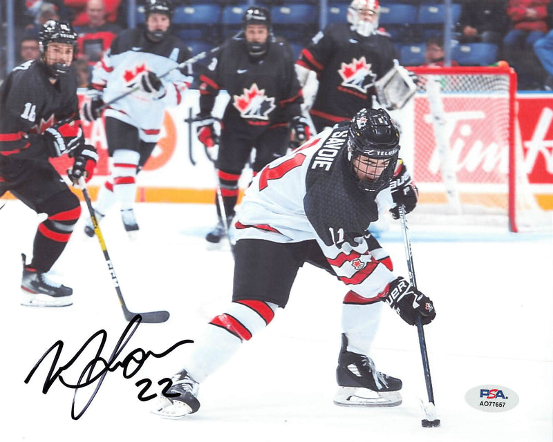 Matthew Savoie signed 8x10 photo PSA Autographed Hockey