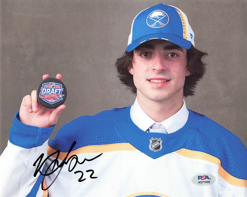 Matthew Savoie signed 8x10 photo PSA Autographed Sabres