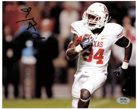 MARQUISE GOODWIN signed 8x10 photo PSA/DNA Texas Autographed