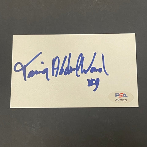 Tariq Abdul-Wahad signed Index Card PSA Autographed Kings Basketball