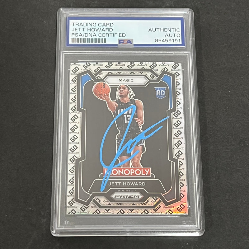 2023-24 Panini Prizm #65 Jett Howard Signed Card AUTO PSA/DNA Slabbed RC Magic