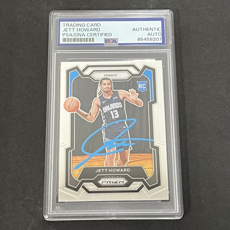 2023-24 Panini Prizm #132 Jett Howard Signed Card AUTO PSA/DNA Slabbed RC Magic