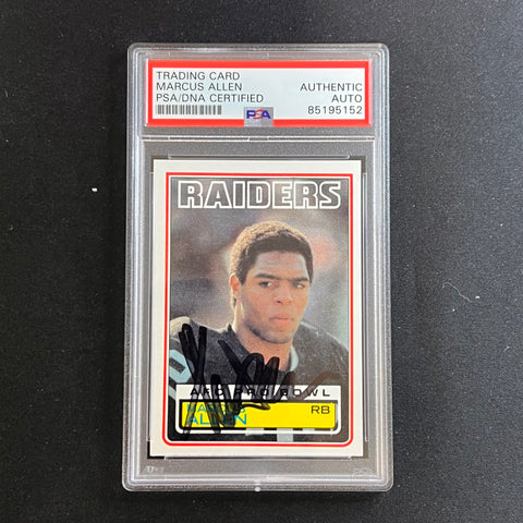 1983 Topps #294 Marcus Allen AUTO card PSA Signed Raiders RC