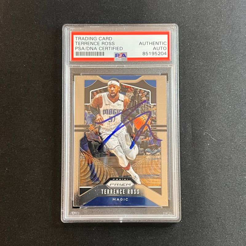 2019-20 Panini Prizm #44 Terrence Ross Signed Card AUTO PSA Slabbed Magic