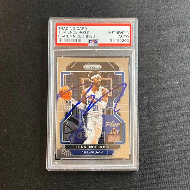 2019-20 Panini Prizm #44 Terrence Ross Signed Card AUTO PSA Slabbed Magic