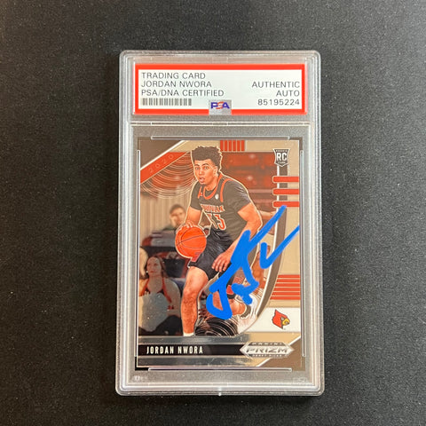 2020 Panini Draft Picks #38 Jordan Nwora Signed Card AUTO PSA/DNA Slabbed RC Cardinals