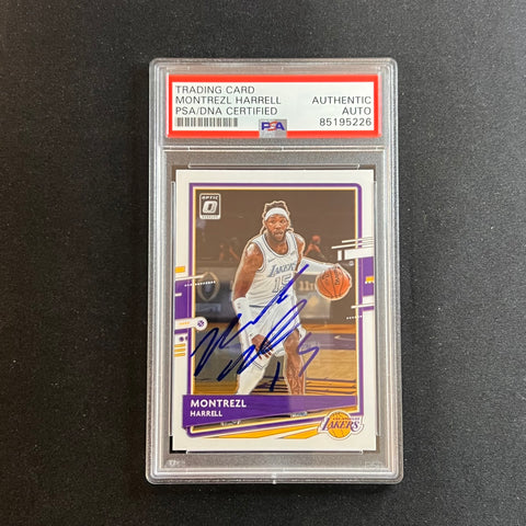 2020-21 NBA Panini Optic #56 Montrezl Harrell Signed Card AUTO PSA Slabbed Lakers