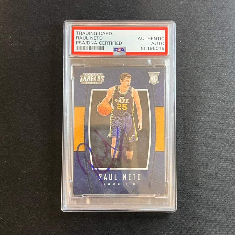 2015-16 Panini Threads #242 Raul Neto Signed Card AUTO PSA Slabbed RC Jazz