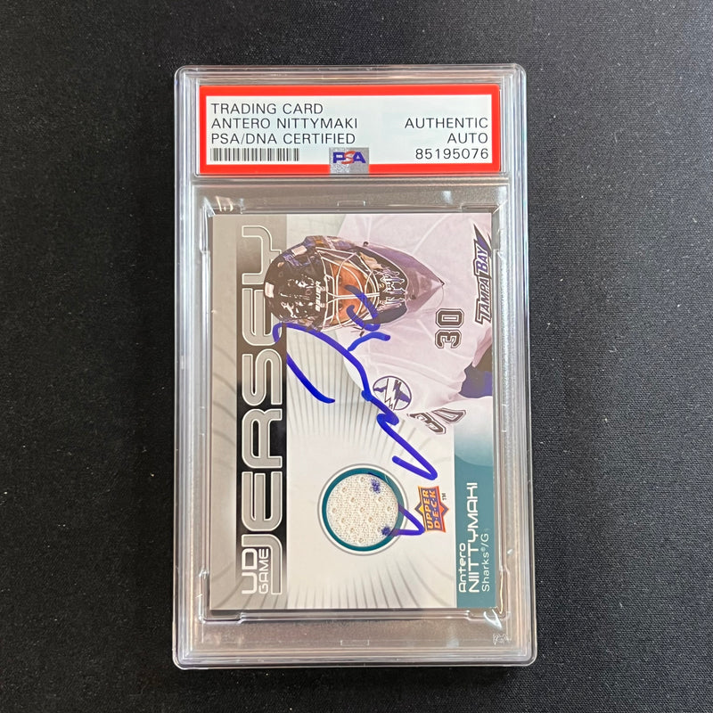 2010-11 Upperdeck #GJ-AN Antero Nittymaki Signed Card AUTO PSA Slabbed Sharks