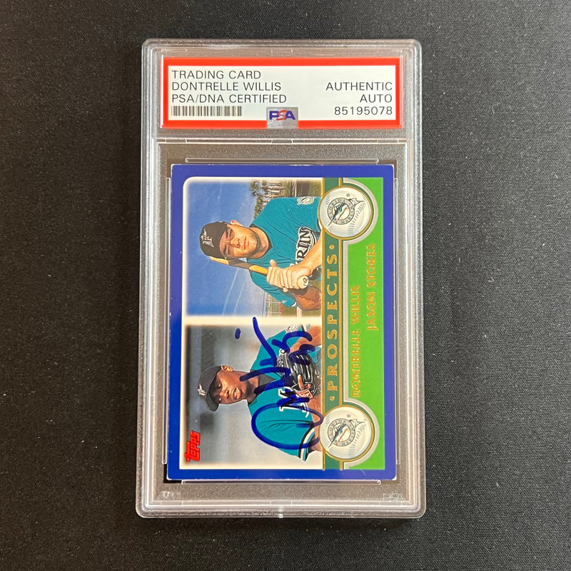 2003 Topps #677 Dontrelle Willis Card PSA Slabbed Auto Marlins
