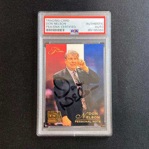 1994 Fleer Flair #8 Don Nelson Signed Card AUTO PSA Slabbed USA