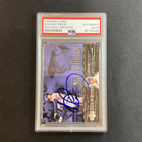 2002 Upperdeck Piece of History #66 SHAWN GREEN Signed Card PSA/DNA Slabbed Autographed AUTO Dodgers
