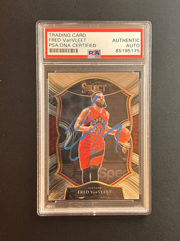 2020-21 Panini Select #29 Fred VanVleet Signed Card AUTO PSA Slabbed Raptors